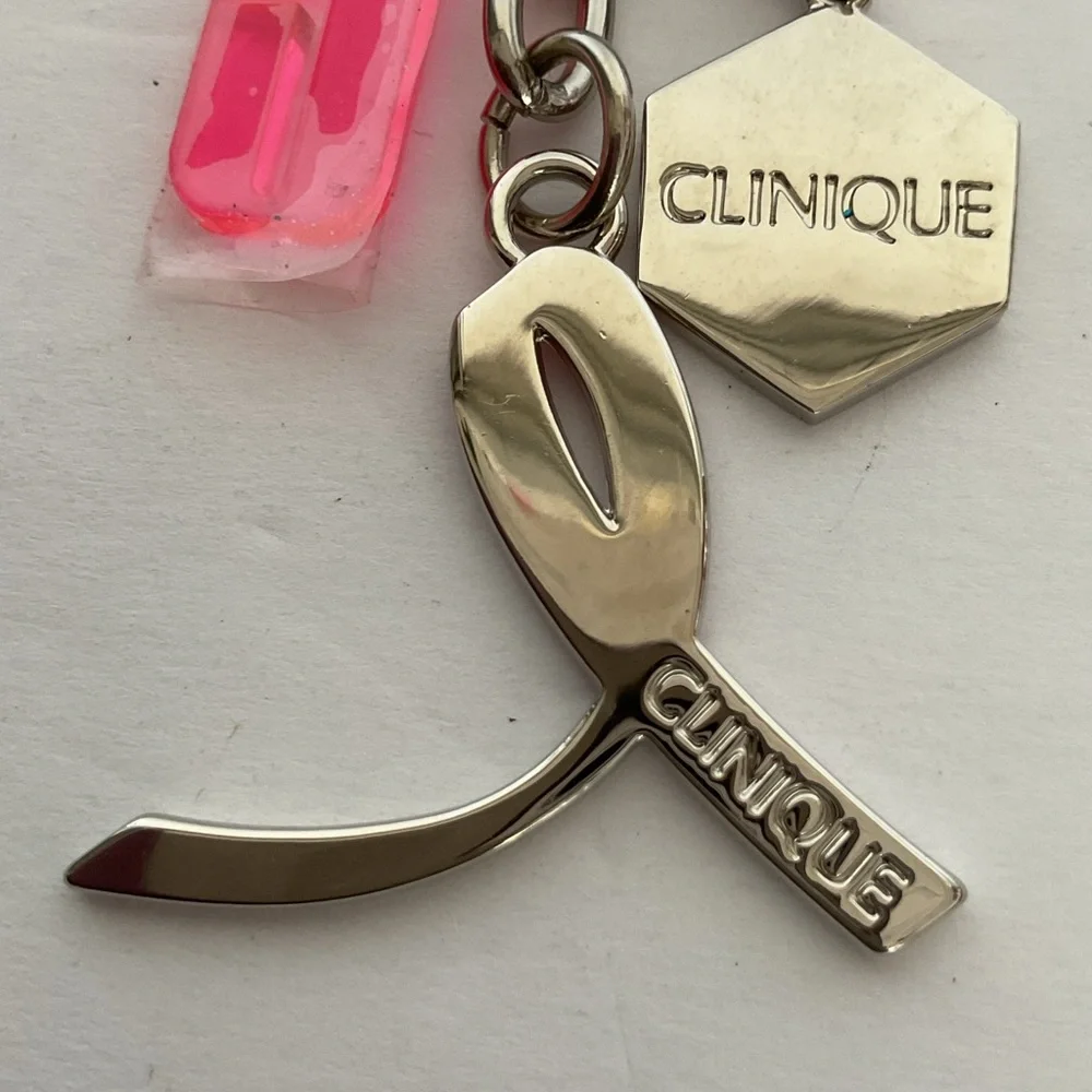 Clinique Breast Cancer Awareness Keychain NWOT